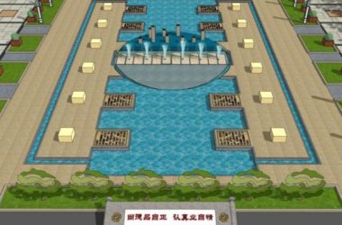 Sketchup景观模型|广场景观，古典风格-BIM建筑网