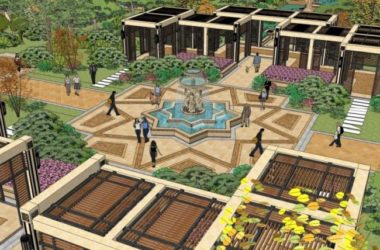 Sketchup景观模型|小区景观，住宅景观，古典风格-BIM建筑网