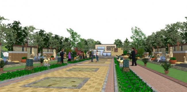 Sketchup景观模型|广场景观，古典风格