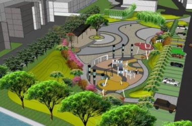 Sketchup景观模型|公园景观，现代风格-BIM建筑网