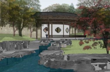 Sketchup景观模型|庭院景观，中式风格-BIM建筑网