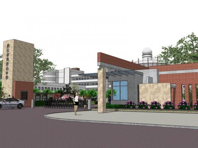 Sketchup景观模型|办公场景，现代风格