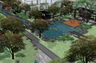 Sketchup景观模型|小区景观，住宅景观，现代风格-BIM建筑网