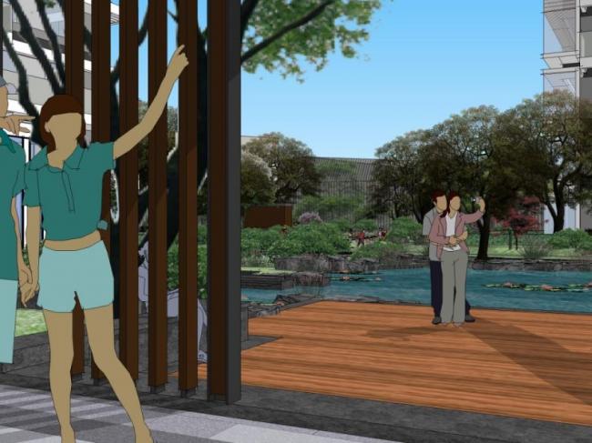 Sketchup景观模型|小区景观，住宅景观，现代风格