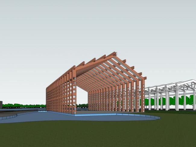 Sketchup景观模型|公园景观，现代风格