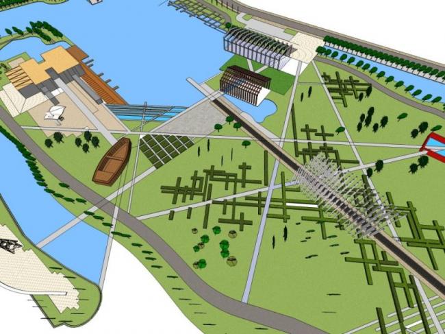Sketchup景观模型|公园景观，现代风格