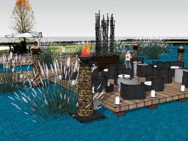 Sketchup景观模型|商业景观，现代风格