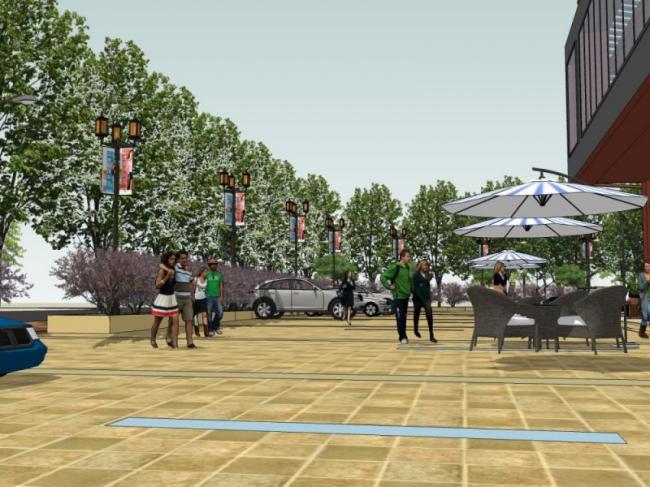 Sketchup景观模型|小区景观，住宅景观，现代风格