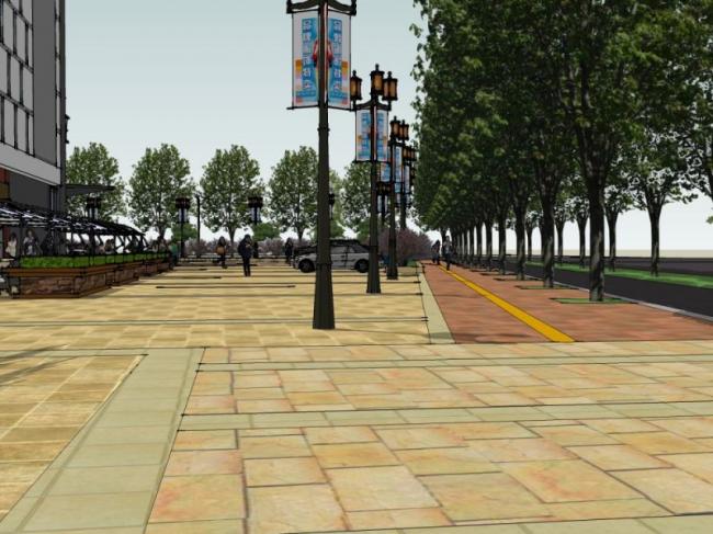 Sketchup景观模型|小区景观，住宅景观，现代风格