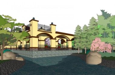 Sketchup景观模型|滨水景观，古典风格-BIM建筑网