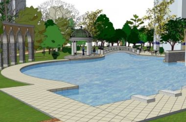 Sketchup景观模型|小区景观，住宅景观，古典风格-BIM建筑网