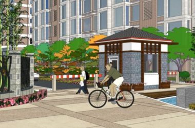 Sketchup景观模型|小区景观，住宅景观，现代风格-BIM建筑网