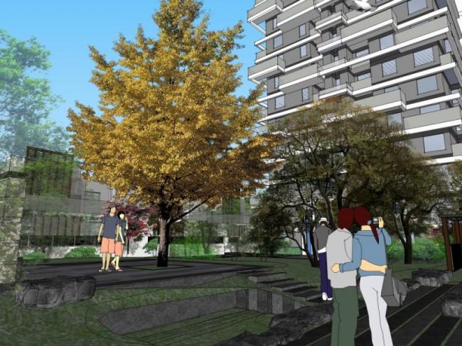 Sketchup景观模型|住宅景观，小区景观，现代风格