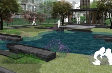 Sketchup景观模型|小区景观，住宅景观，现代风格-BIM建筑网