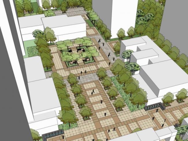 Sketchup景观模型|城市规划景观，住宅景观，现代风格