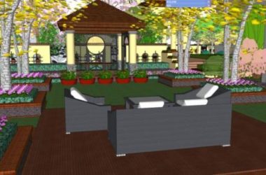 Sketchup景观模型|小区景观，住宅景观，地中海风格，古典风格-BIM建筑网