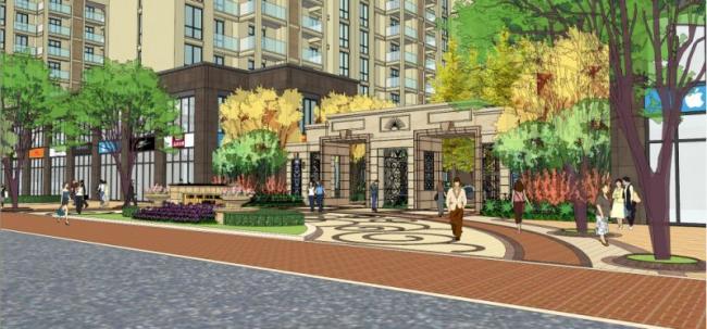 Sketchup景观模型|小区景观，住宅景观，古典风格