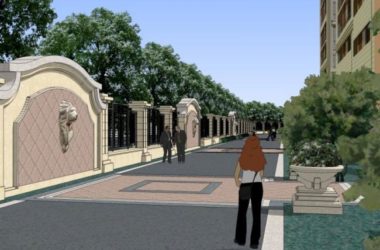 Sketchup景观模型|小区景观，住宅景观，古典风格-BIM建筑网