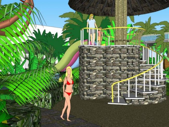 Sketchup景观模型|休闲景观，现代风格