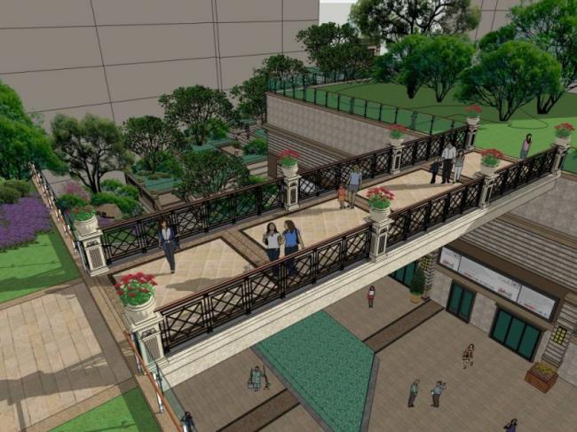 Sketchup景观模型|庭院花园景观，古典风格