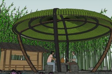 Sketchup景观模型|景观设计，庭院景观，现代中式风格-BIM建筑网