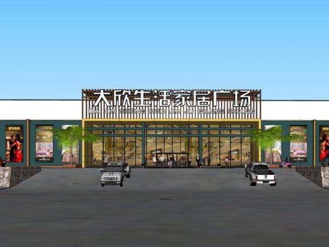 Sketchup景观模型|广场景观，商业景观，现代风格