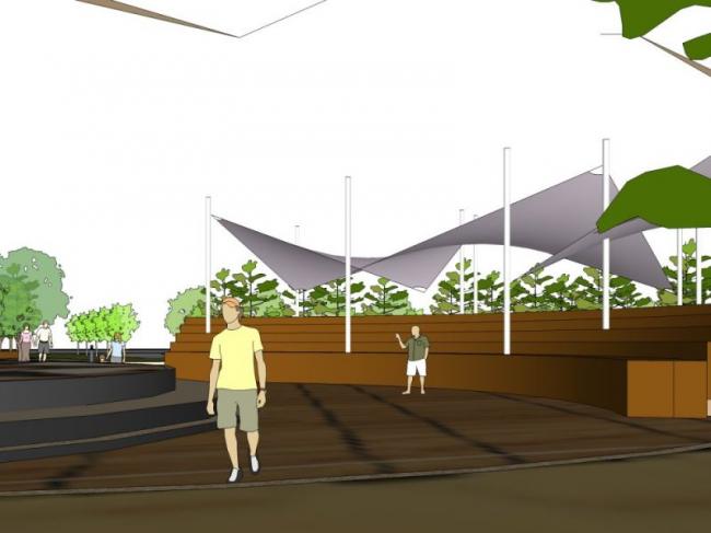 Sketchup景观模型|广场景观，现代风格