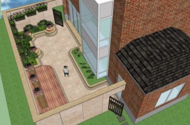 Sketchup景观模型|别墅景观，花园庭院景观，古典风格-BIM建筑网