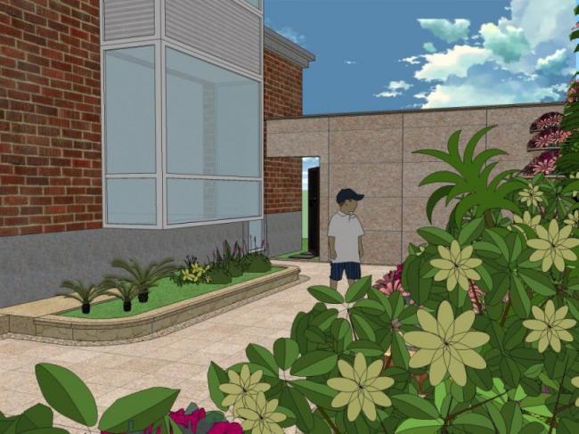 Sketchup景观模型|别墅景观，花园庭院景观，古典风格