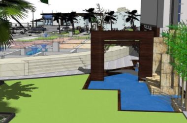 Sketchup景观模型|广场景观，停车场景观，新中式风格-BIM建筑网