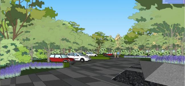 Sketchup景观模型|售楼处景观，住宅景观，现代风格