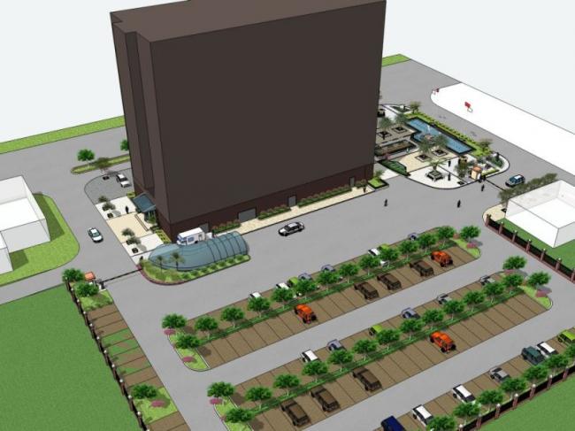 Sketchup景观模型|商业景观，停车场景观，现代风格