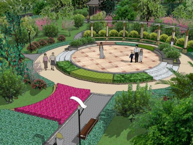 Sketchup景观模型|小区景观，住宅景观，现代风格