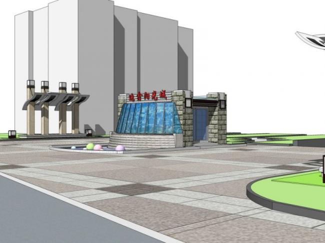 Sketchup办公模型|办公景观，现代风格