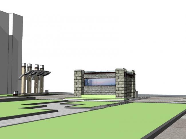 Sketchup办公模型|办公景观，现代风格