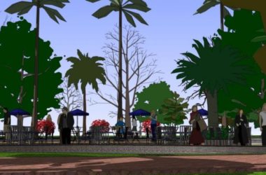 Sketchup景观模型|休闲景观，现代风格-BIM建筑网