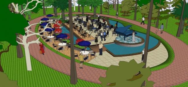 Sketchup景观模型|休闲景观，现代风格