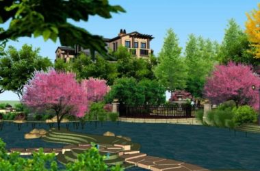 Sketchup景观模型|别墅景观，住宅景观，古典风格-BIM建筑网