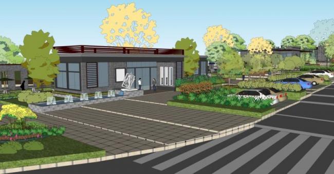 Sketchup景观模型|公园景观，街头景观，现代风格