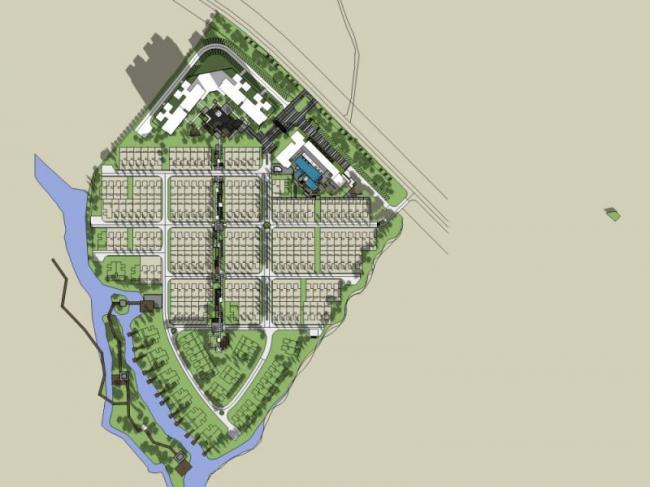 Sketchup景观模型|小区景观，住宅景观，现代风格