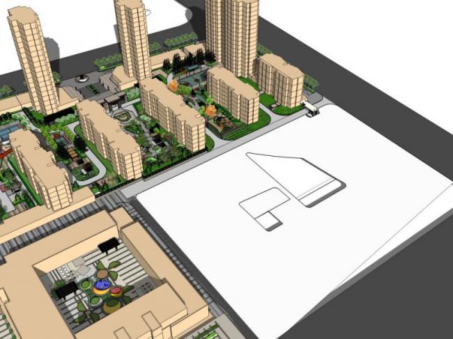 Sketchup景观模型|小区景观，住宅景观，现代风格