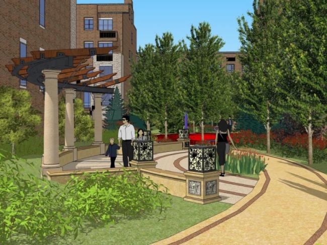 Sketchup景观模型|广场景观，住宅景观，古典风格