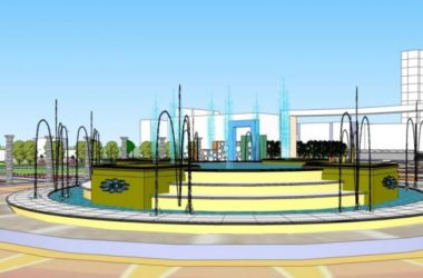 Sketchup景观模型|广场景观，现代风格-BIM建筑网