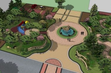 Sketchup景观模型|小区景观，住宅景观，古典风格-BIM建筑网