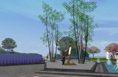 Sketchup景观模型|公园景观，现代风格-BIM建筑网