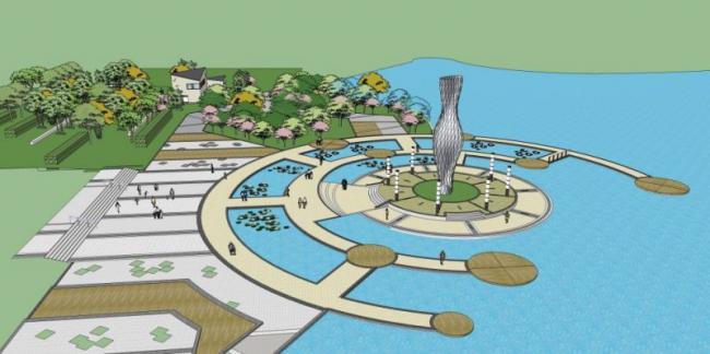 Sketchup景观模型|广场景观，现代风格