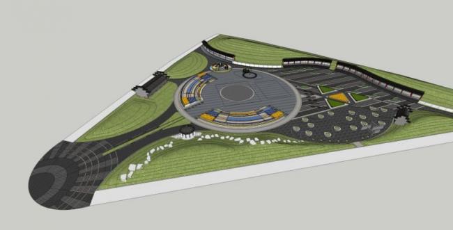 Sketchup景观模型|儿童公园景观，现代风格