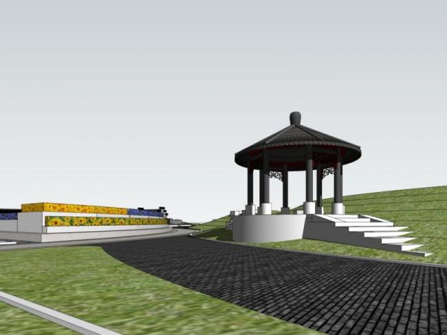 Sketchup景观模型|儿童公园景观，现代风格