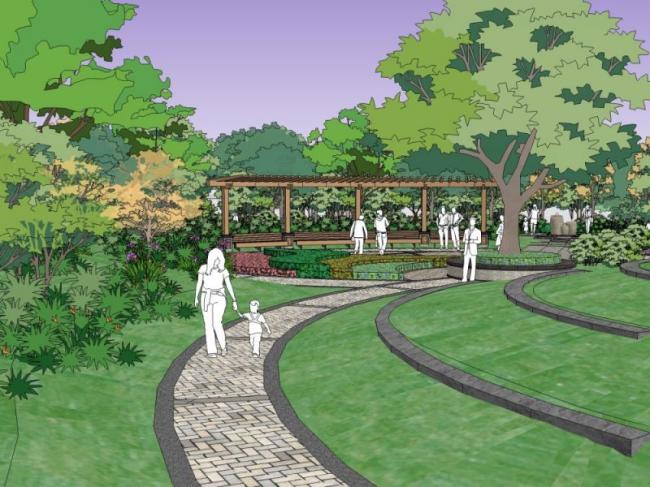 Sketchup景观模型|小区景观，住宅景观，现代风格