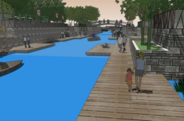 Sketchup景观模型|滨河景观，滨水景观，现代风格-BIM建筑网